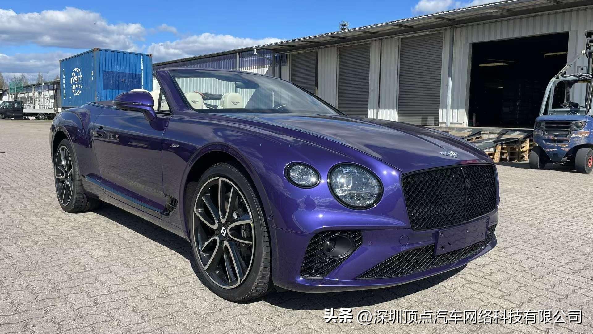 23款宾利欧陆GTC敞篷 雅度版 V8 4.0 坦桑石紫 现车特价售全国