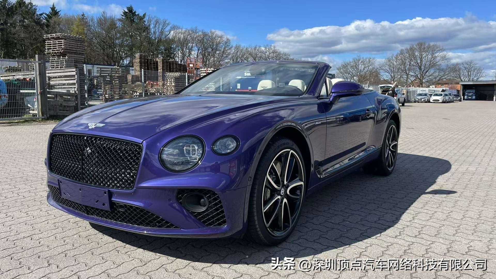 23款宾利欧陆GTC敞篷 雅度版 V8 4.0 坦桑石紫 现车特价售全国