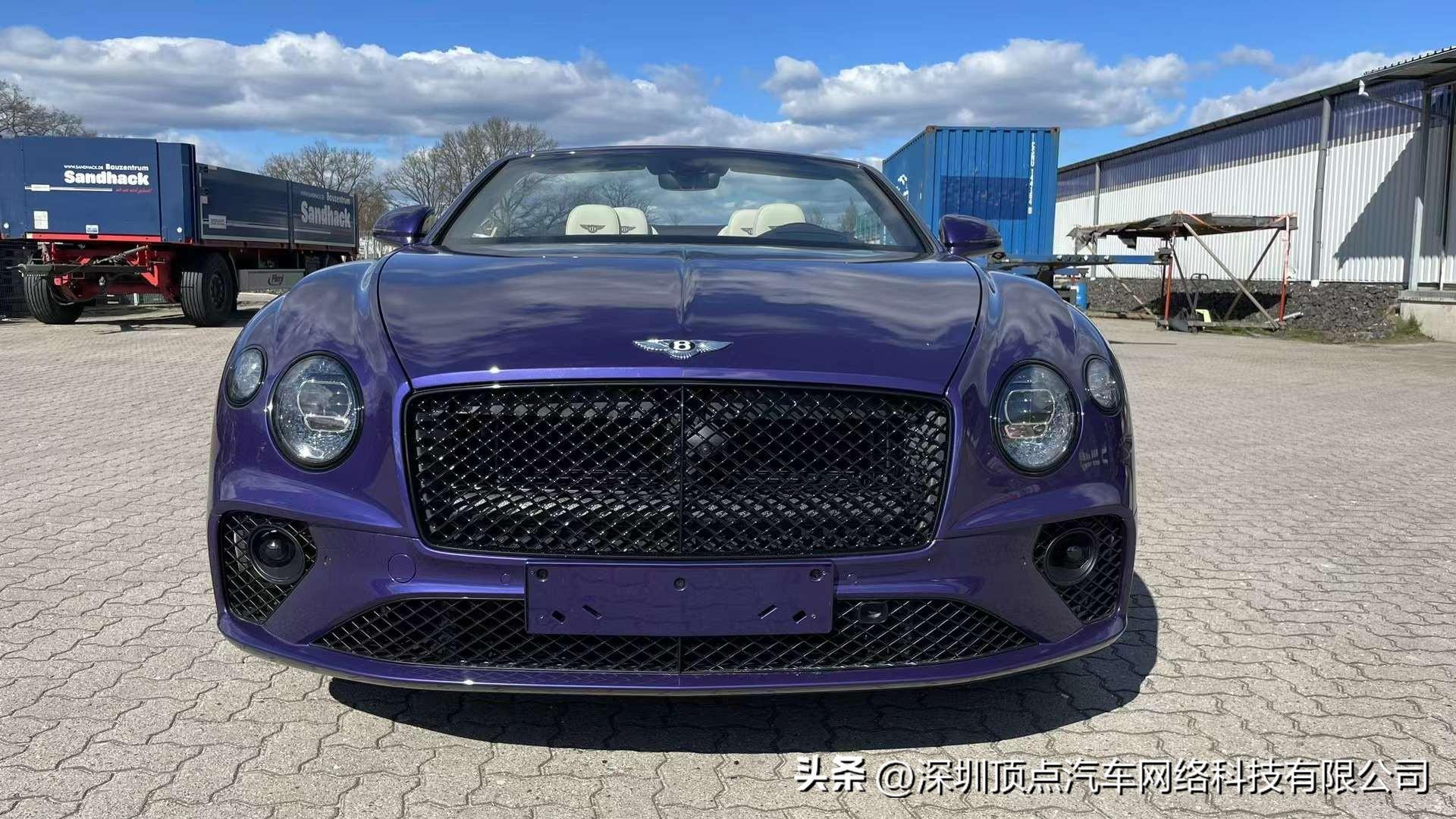 23款宾利欧陆GTC敞篷 雅度版 V8 4.0 坦桑石紫 现车特价售全国