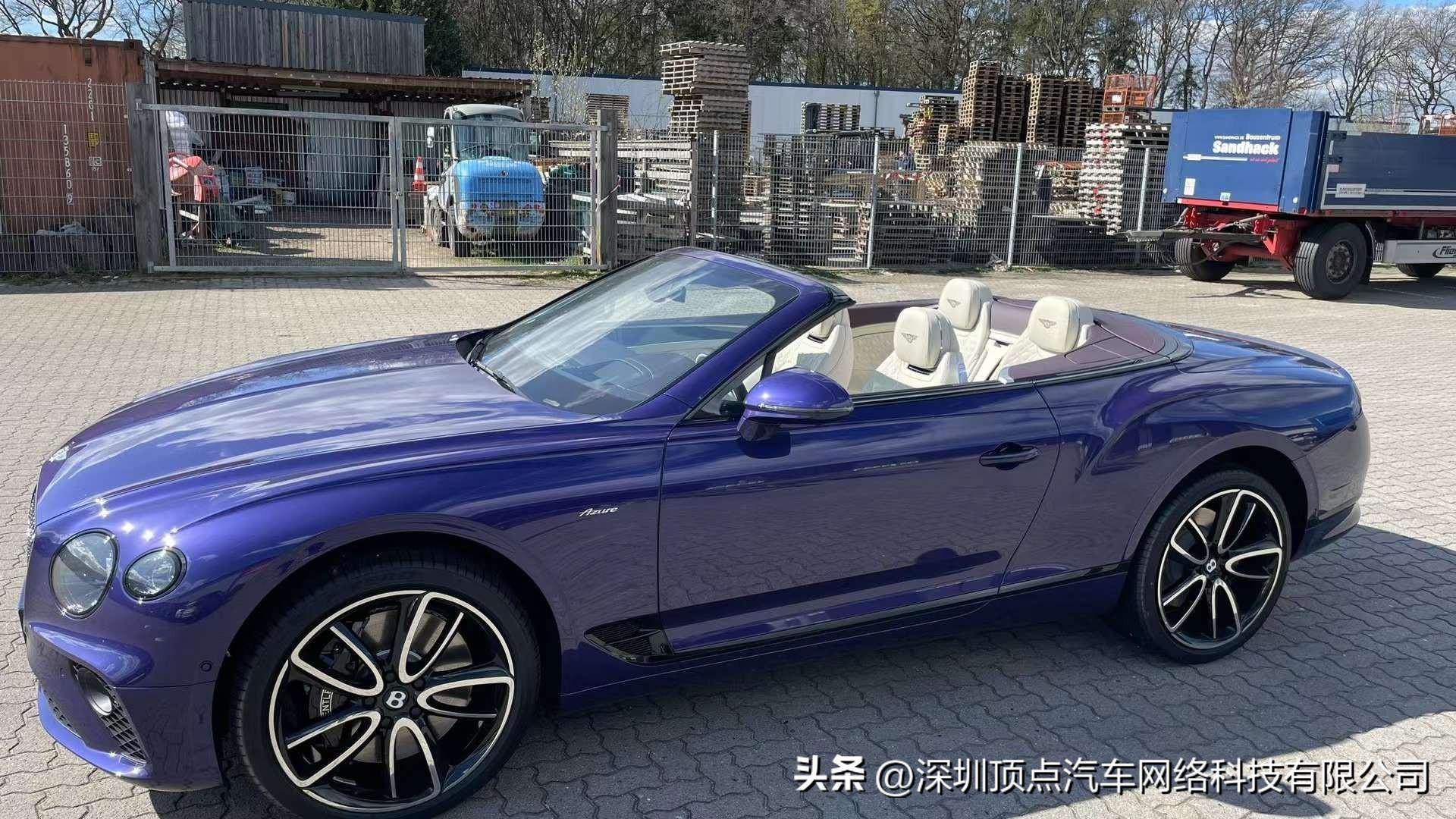 23款宾利欧陆GTC敞篷 雅度版 V8 4.0 坦桑石紫 现车特价售全国