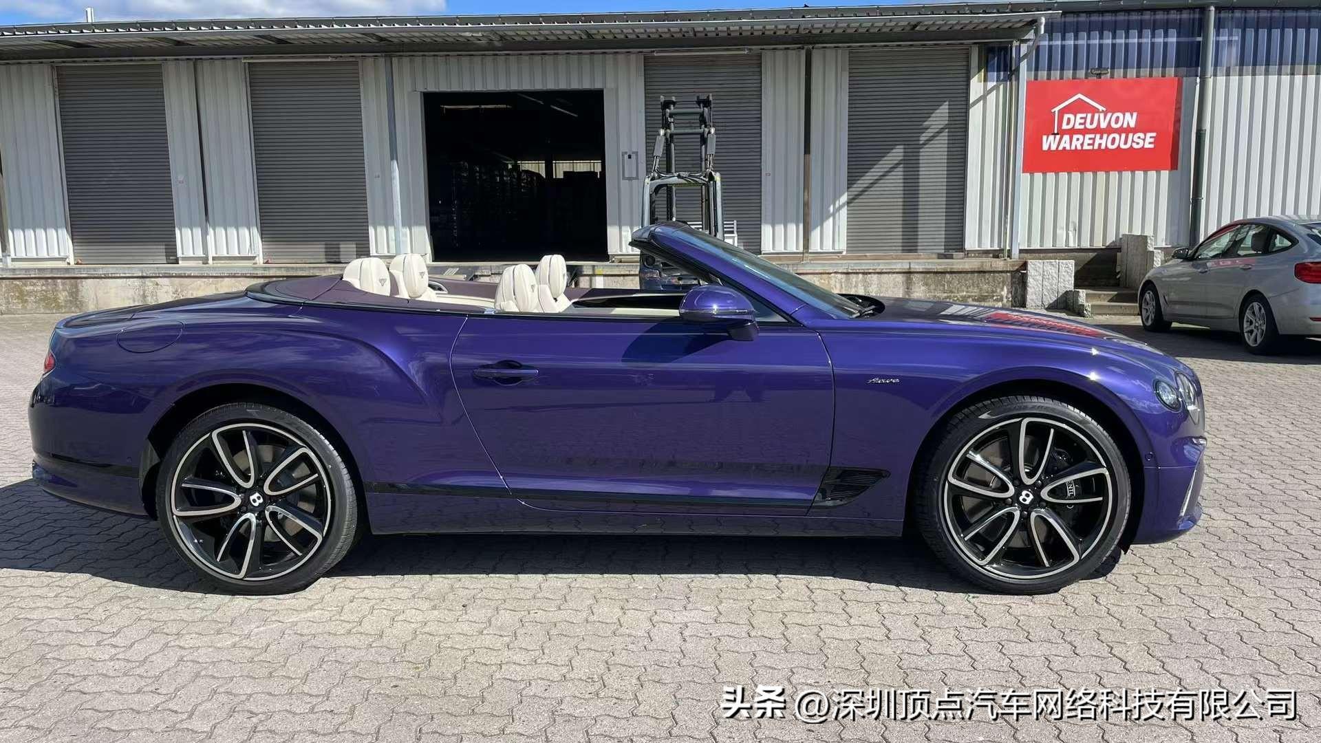 23款宾利欧陆GTC敞篷 雅度版 V8 4.0 坦桑石紫 现车特价售全国