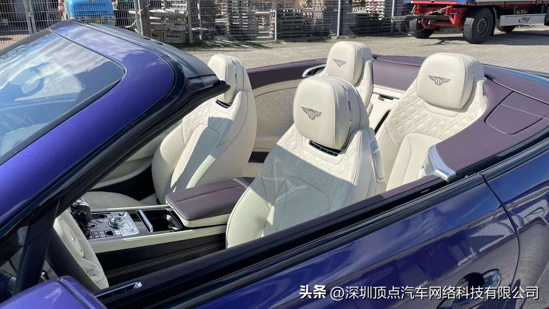 23款宾利欧陆GTC敞篷 雅度版 V8 4.0 坦桑石紫 现车特价售全国