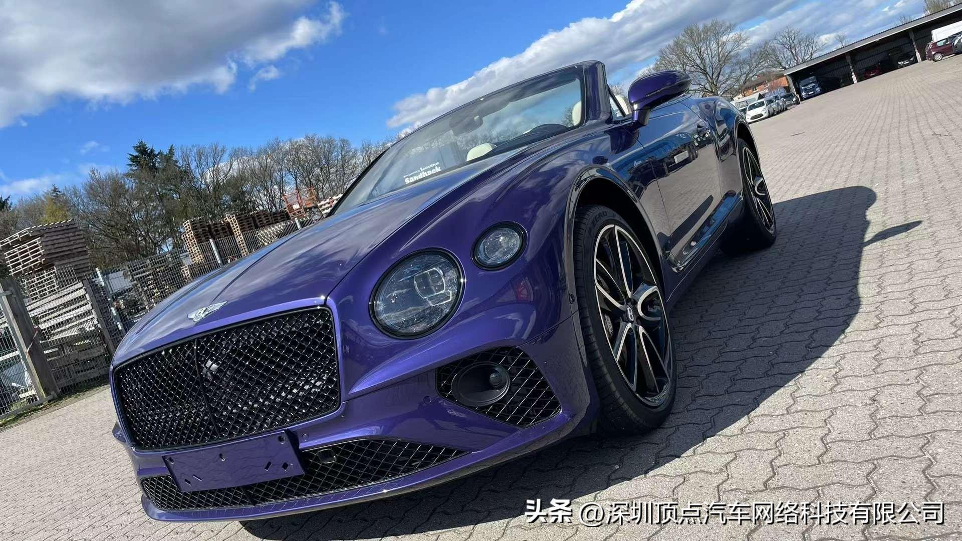 23款宾利欧陆GTC敞篷 雅度版 V8 4.0 坦桑石紫 现车特价售全国