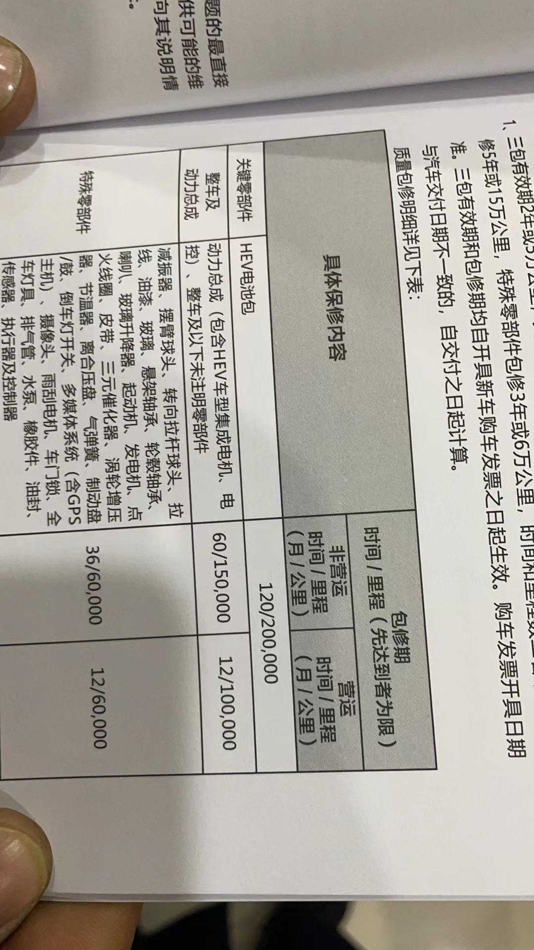 麻烦问一下，买了星越L雷神混动试驾车，不享受首任车主电池组终身质保，那可以享受保修卡里面的10年或者20万公里质保吗?