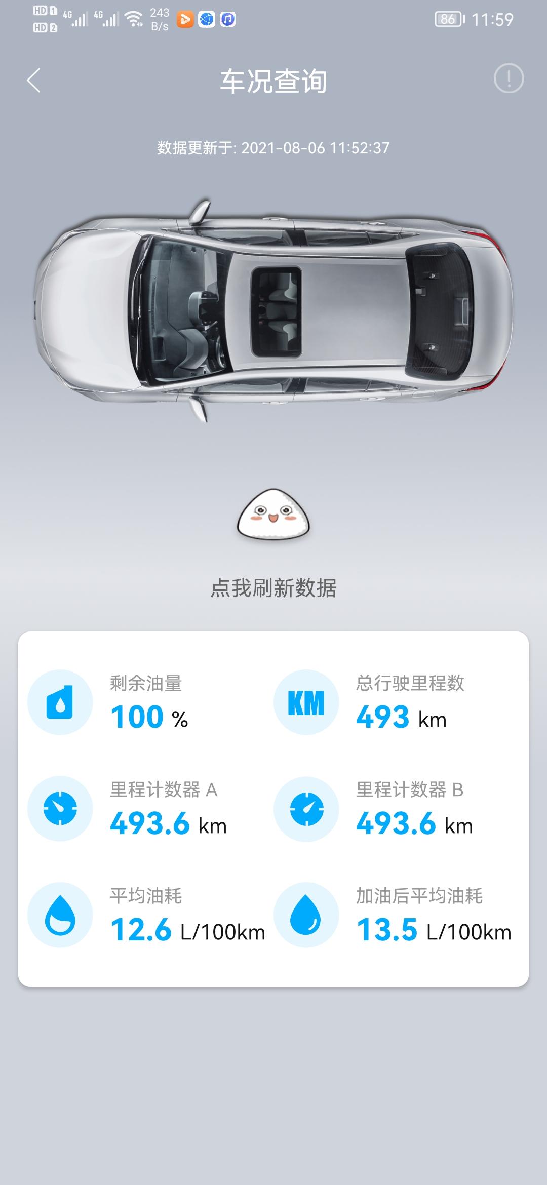 丰田凯美瑞 2.0的，在市区行驶的油耗