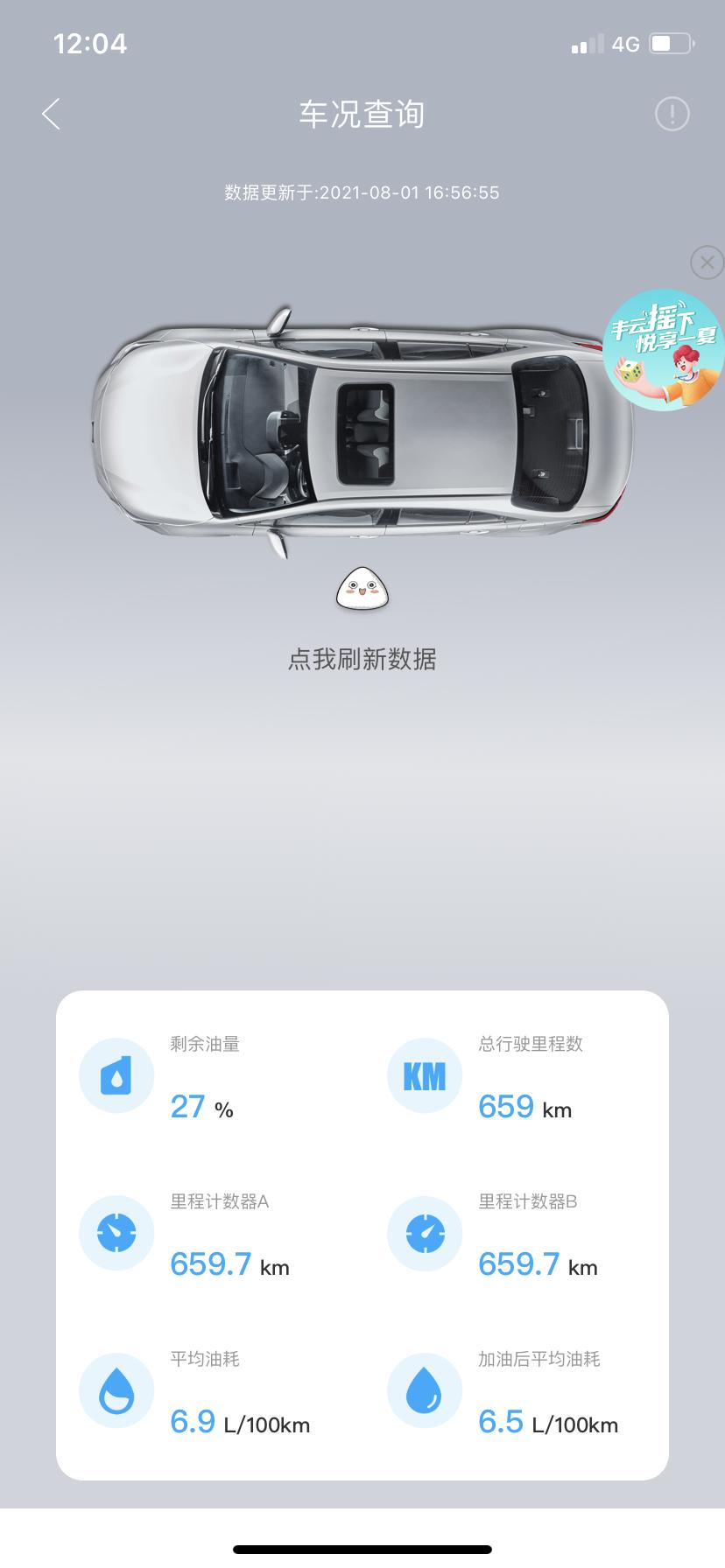 丰田凯美瑞 这个总行驶里程是指的一箱油的续航数还是截止到目前为止已经跑的里程数？我实际跑了才不到五百公里啊，为啥这里显示
