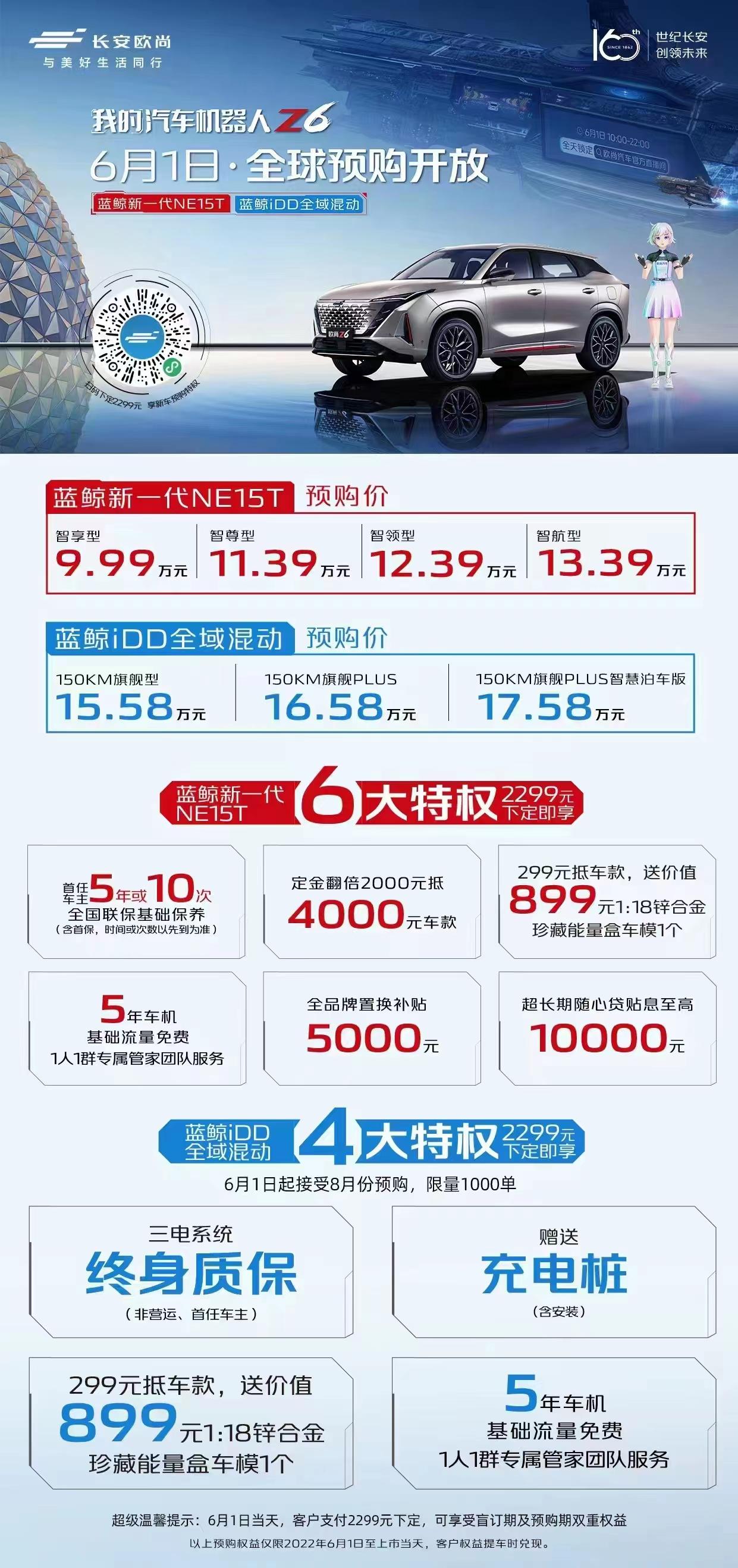 长安欧尚Z6 欧尚Z6的五年10次只有现在预售的时候交定才有吗？上市的时候会不会有