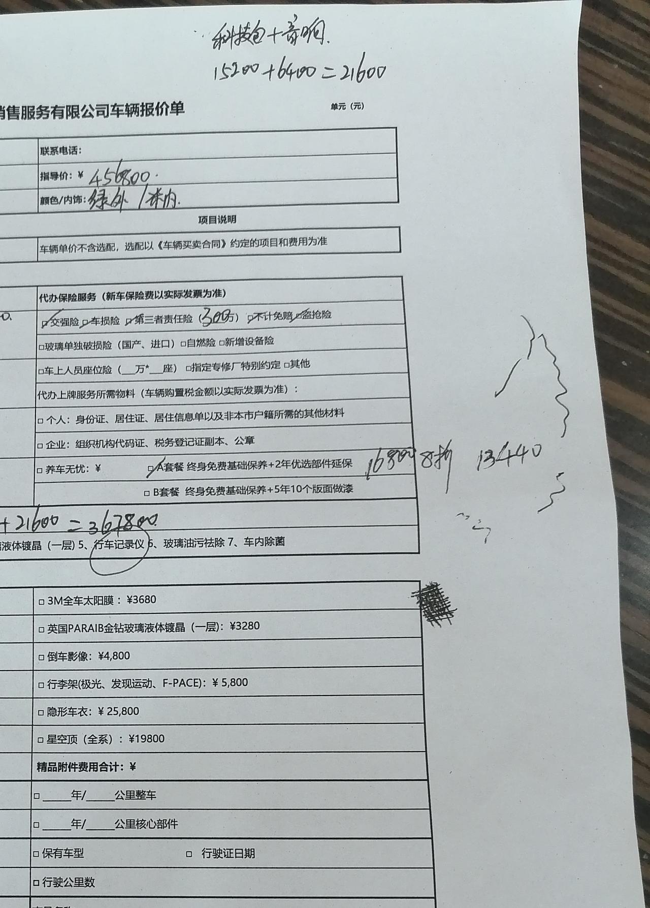 捷豹XFL 不懂就问，圈里有买16800的这个双保无忧A套餐的兄弟吗？这个套餐值多少钱呢？