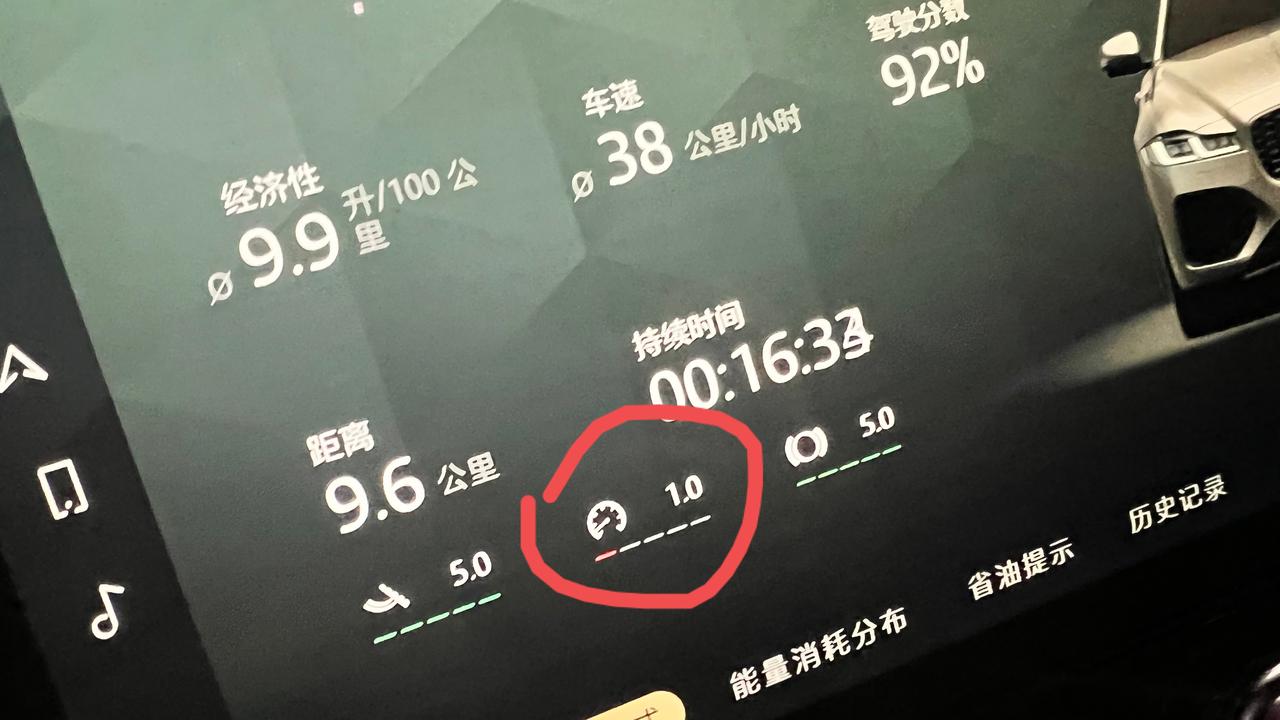 捷豹XFL 驾驶方式中，车速和发动机一直都是1分？无论怎么驾驶都是1分，大家有过这种情况嘛？重启无效