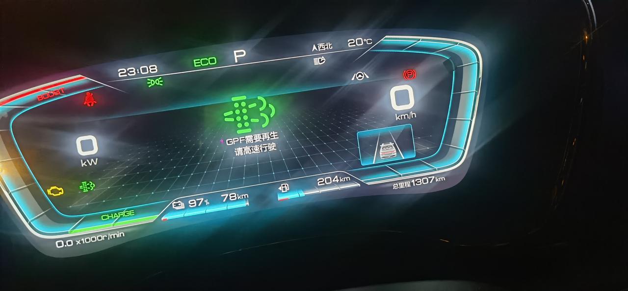 比亚迪汉DM，新车一个月才跑了1300公里，第二箱油还有32%，就提示GPF需要再生，要我高速行驶。这样正常合理吗？