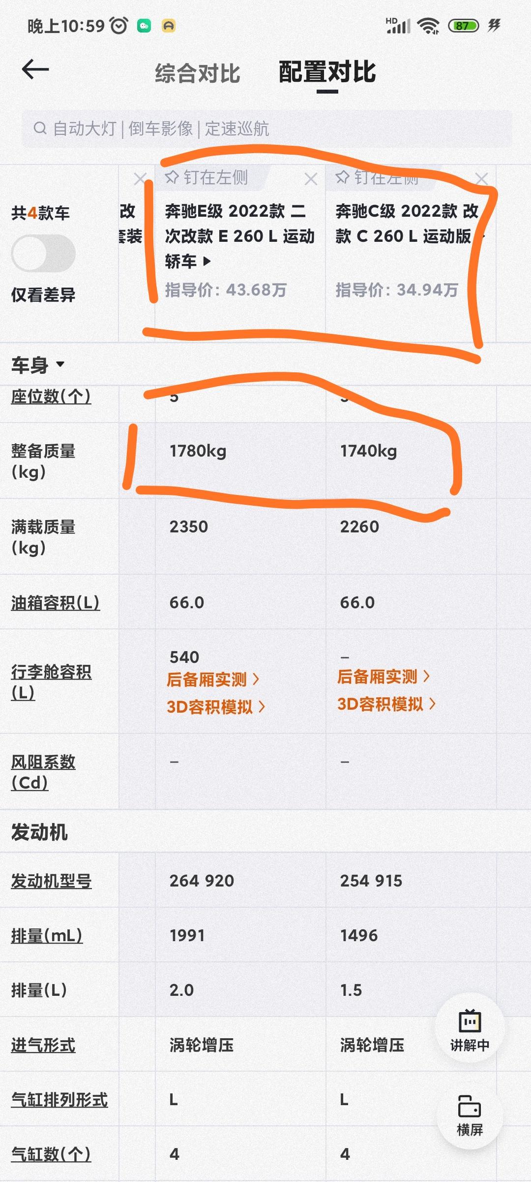奔驰C级 一个问题，为什么新C级整备质量比同级的车要重100多kg，直接和E级差不多的质量，难道是奔驰的车轻量化技术不行
