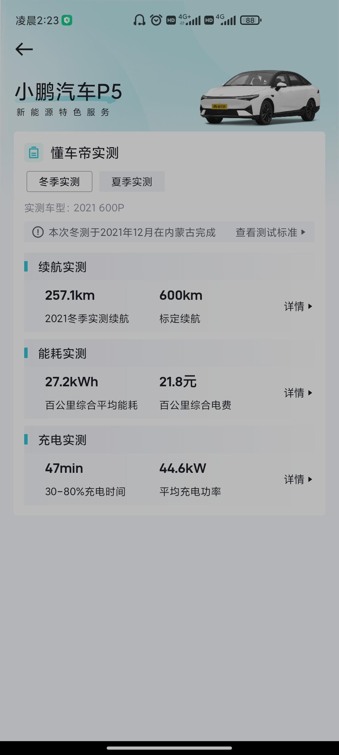 小鹏小鹏P5 冬季测试 600P零下15-20 能跑257是不是太离谱 本人对电车没有研究 但是感觉续航太低了 那550
