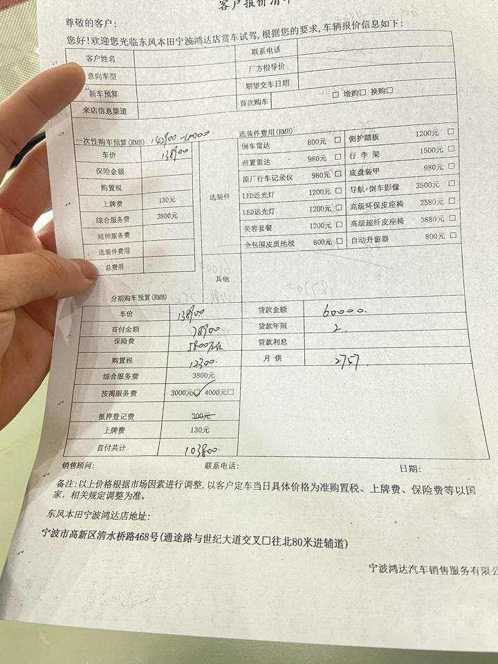本田思域 这个价格合适吗？