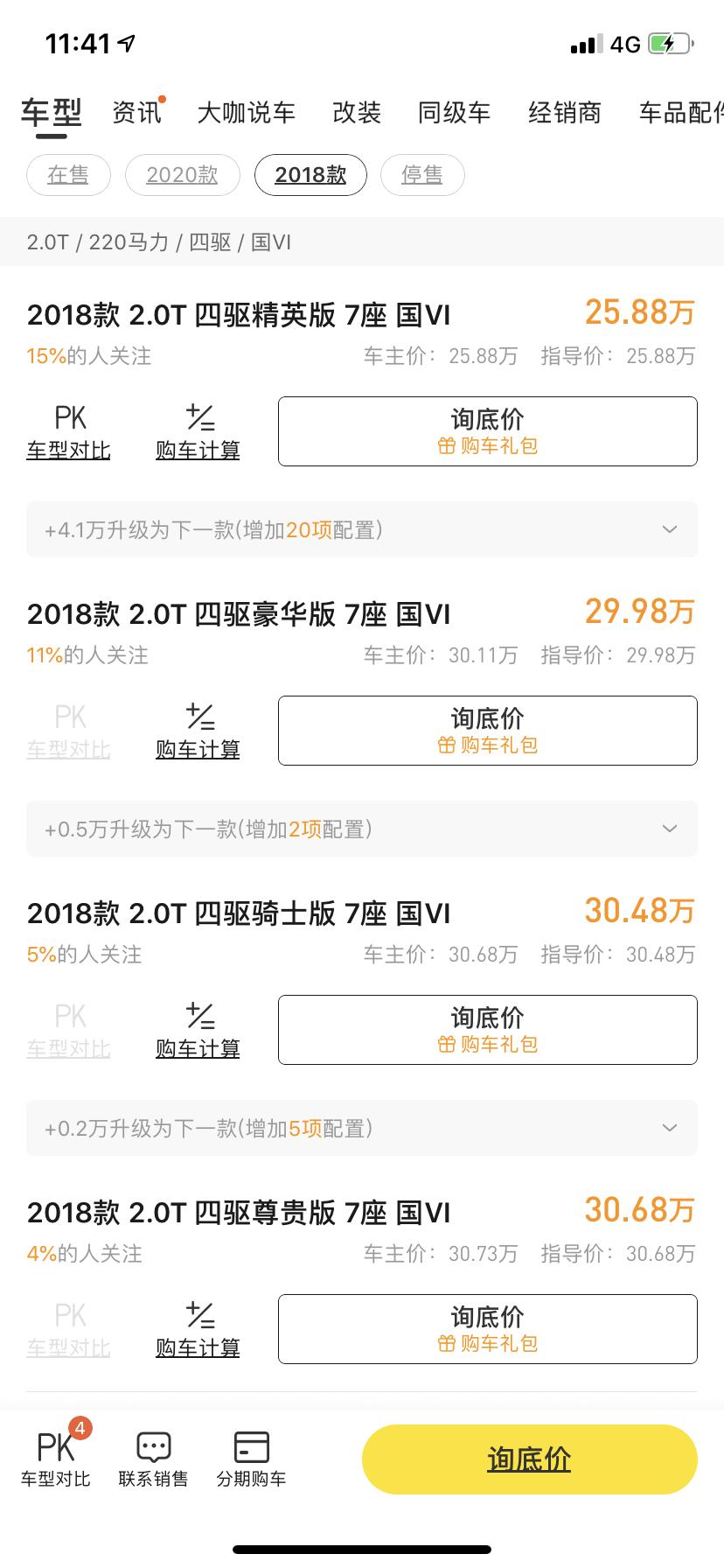 丰田汉兰达 各位大佬 为什么现在在售的没有至尊版