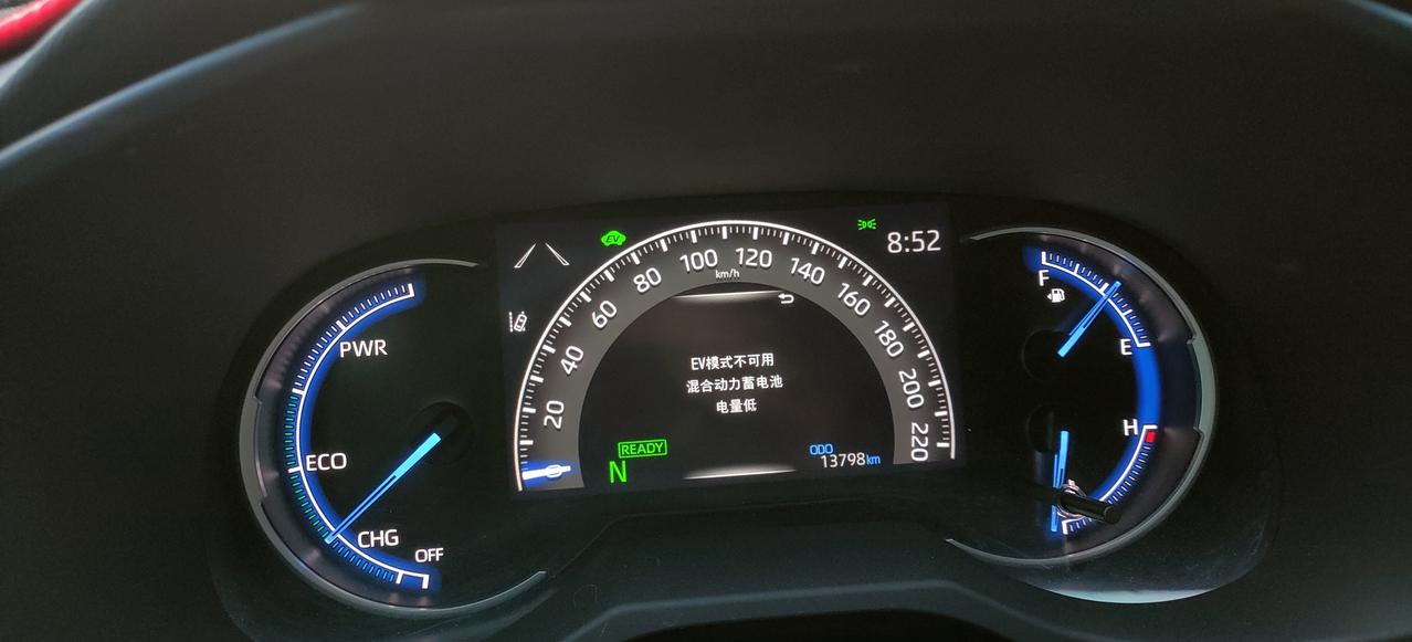丰田RAV4荣放 21款荣放双擎，除了刚开始买的一两个月点这个ev mode按钮有用以外，之后一直就是点了就显示这个，这