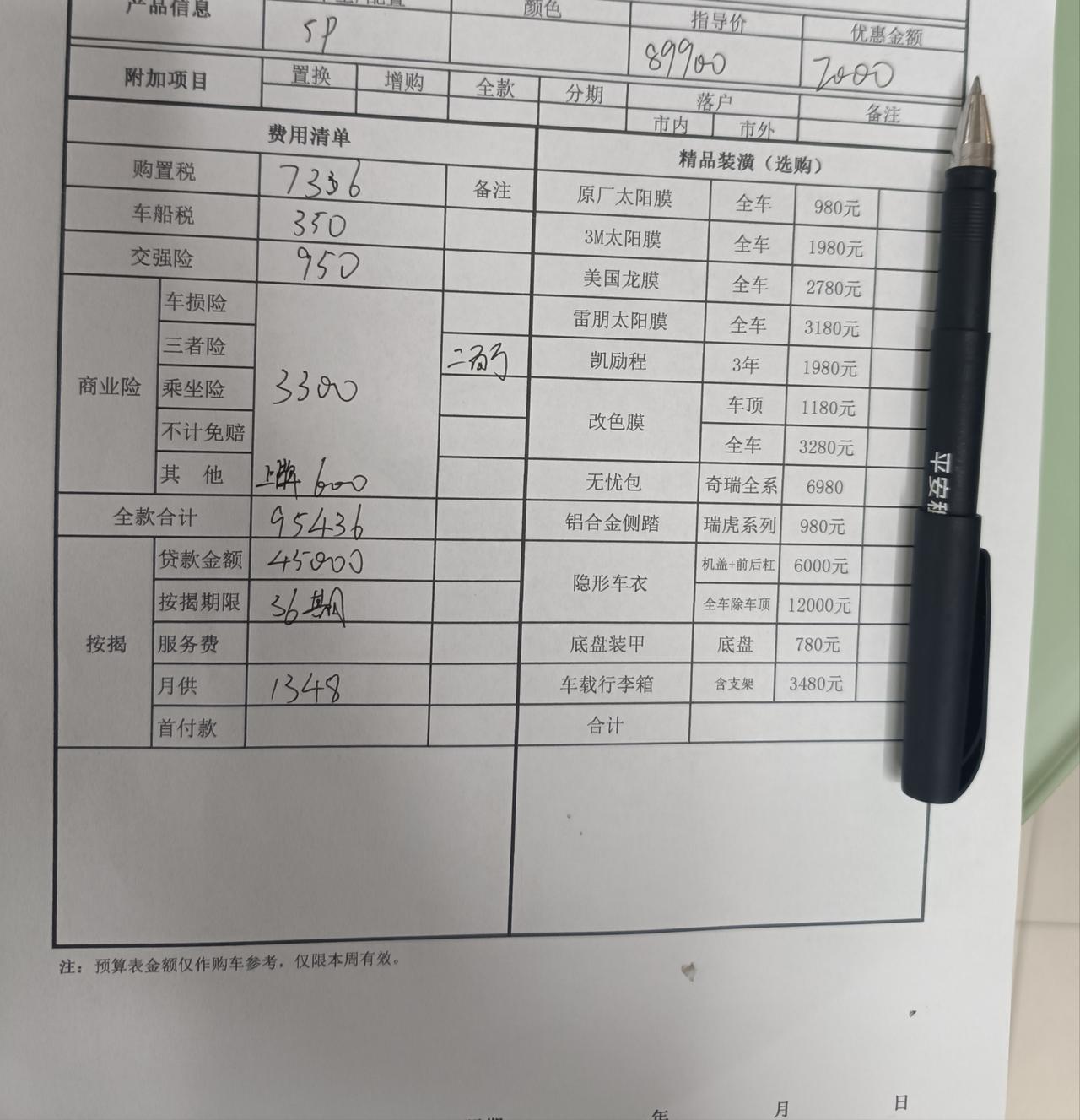 奇瑞艾瑞泽5 PLUS 老司机们帮我看看这价格合适吗？今天刚谈的1.5T享