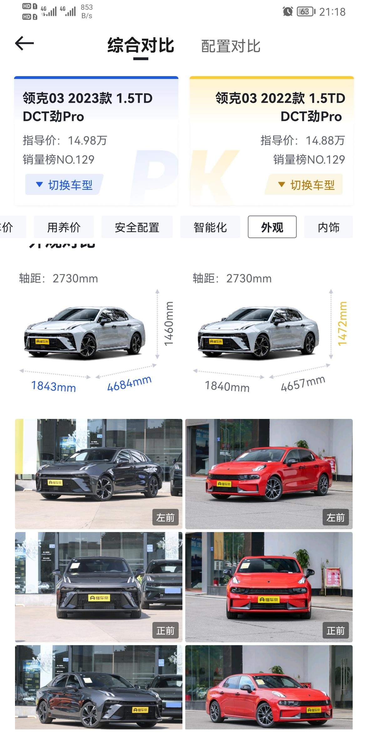 领克03 1.5Tpro 22款和23款那个更值得买22款的便宜一万多呢，但是朋友都说买新不买旧，而且23款的车机要比2