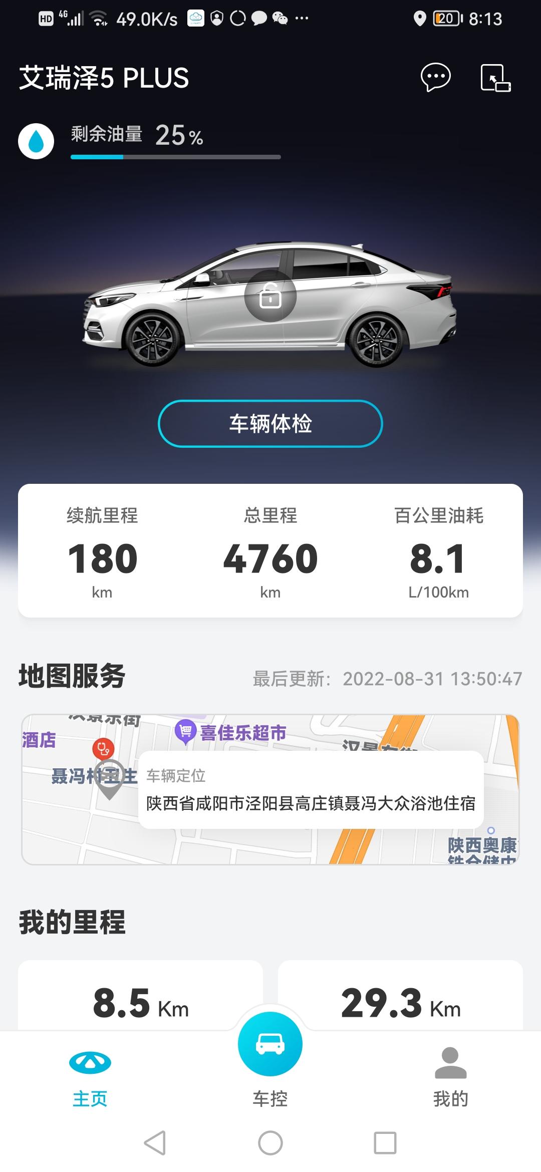 奇瑞艾瑞泽5 PLUS 总徘徊在8.1左右