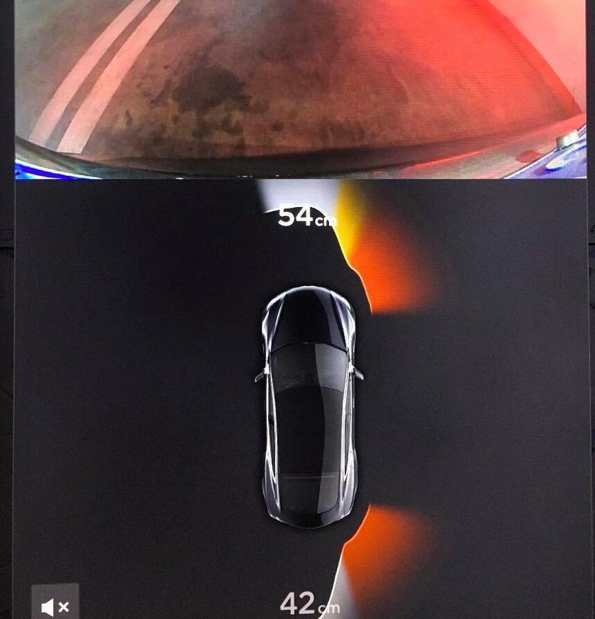 特斯拉Model S 求助：特斯拉model s前方雷达不显示距离。最近一个月，车辆前方雷达探头距离显示时有时无，以前都