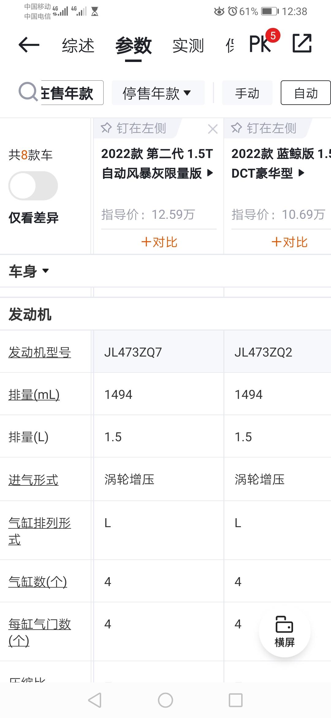 长安CS55 PLUS 怎么有两款发动机，那个好分别都是什么变速箱 733那个
