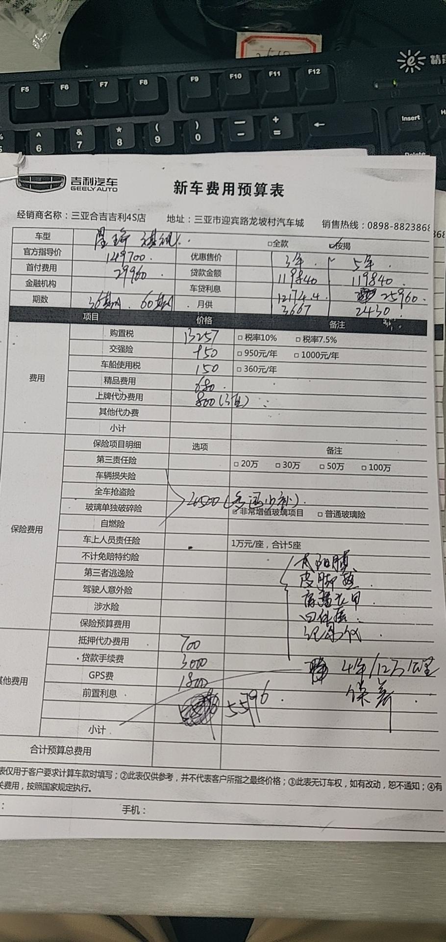 吉利星瑞 各位，展厅车可以买吗？帮我看一下