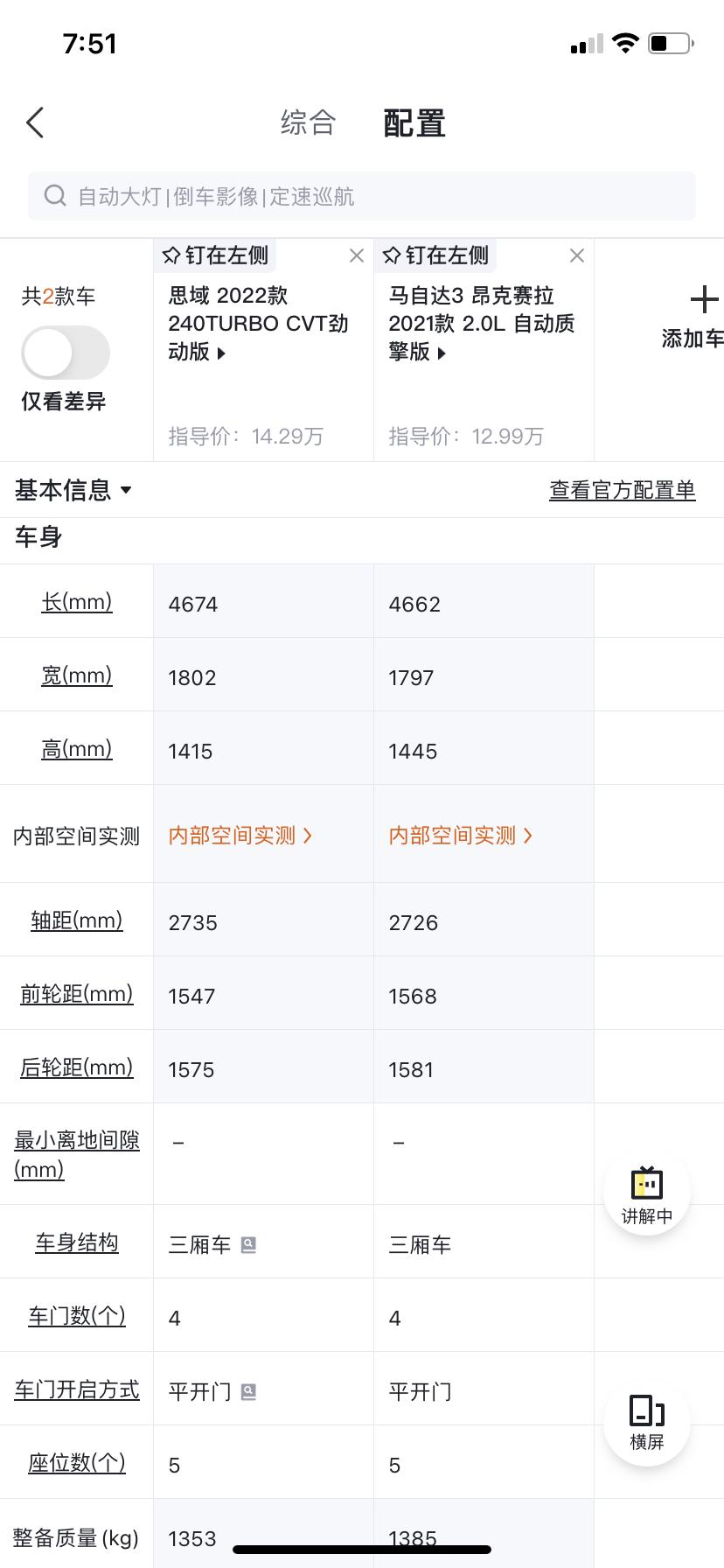 马自达3 昂克赛拉 大家都说马三的后排空间小   按道理来说应该坐得下三个人叭  可能就是有点挤   思域跟马三的参数我