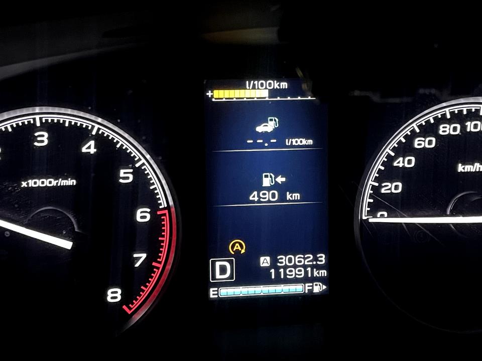 斯巴鲁森林人 加完油后续航表显示可以跑490km，第二天跑了一会续航表显示500、510。这两天突然下降470，期间百公