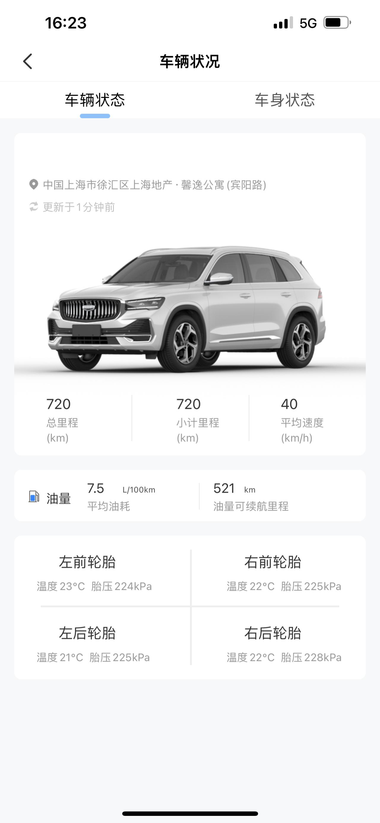 吉利星越L 朋友们，我这胎压行吗？是不是低了？