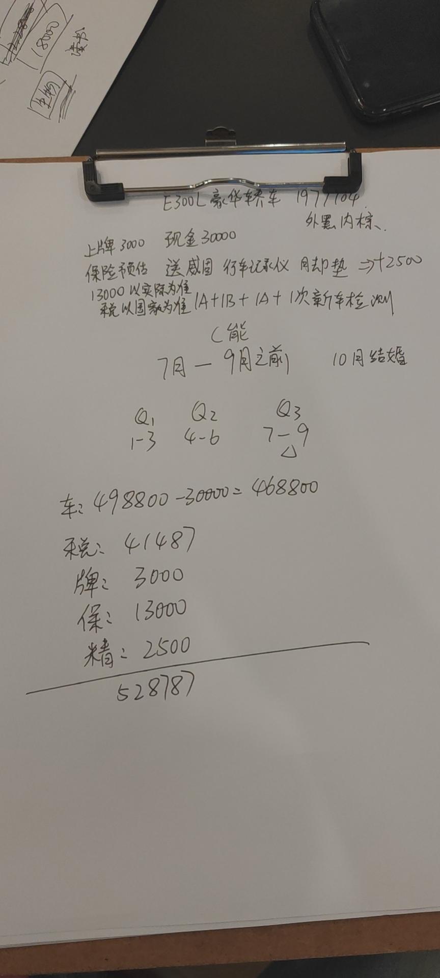 奔驰E级 厦门地区豪华版E300L黑外内棕这个价格贵吗！？问问各位大神