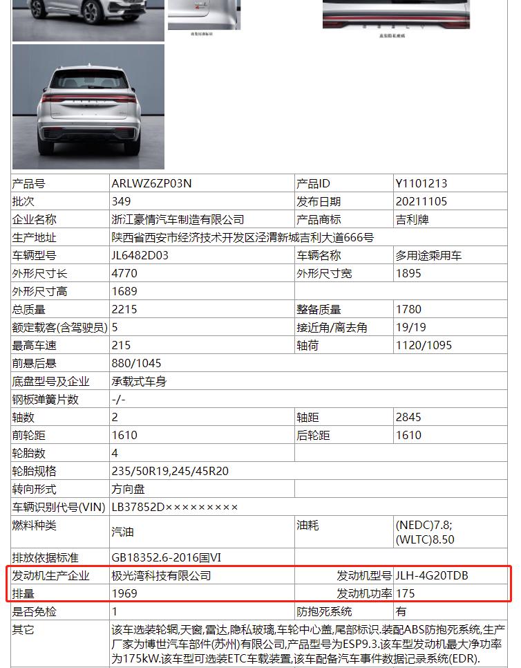 吉利星越L的发动机生产厂家不一样？有什么不一样吗？