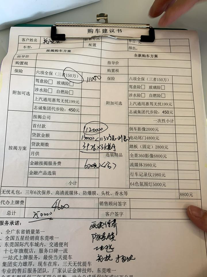 凯迪拉克CT4 今天东莞去谈了ct4精英首付12万贷款13万 三年分期利息11000多 加起来要26万多落地吓死我了，你
