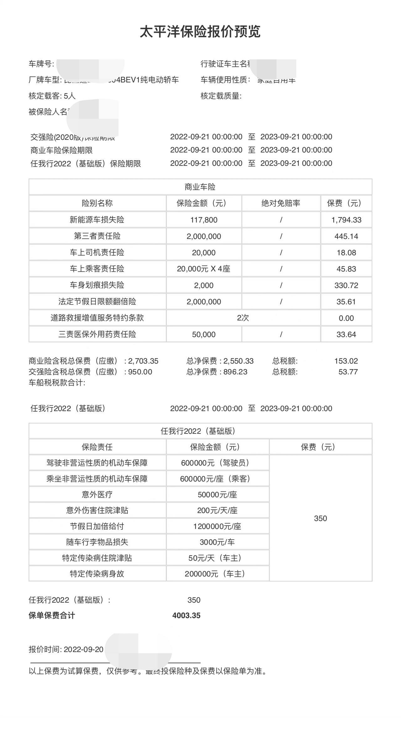 比亚迪海豚 老铁们，这个保险贵不贵？还要添加什么险种吗？