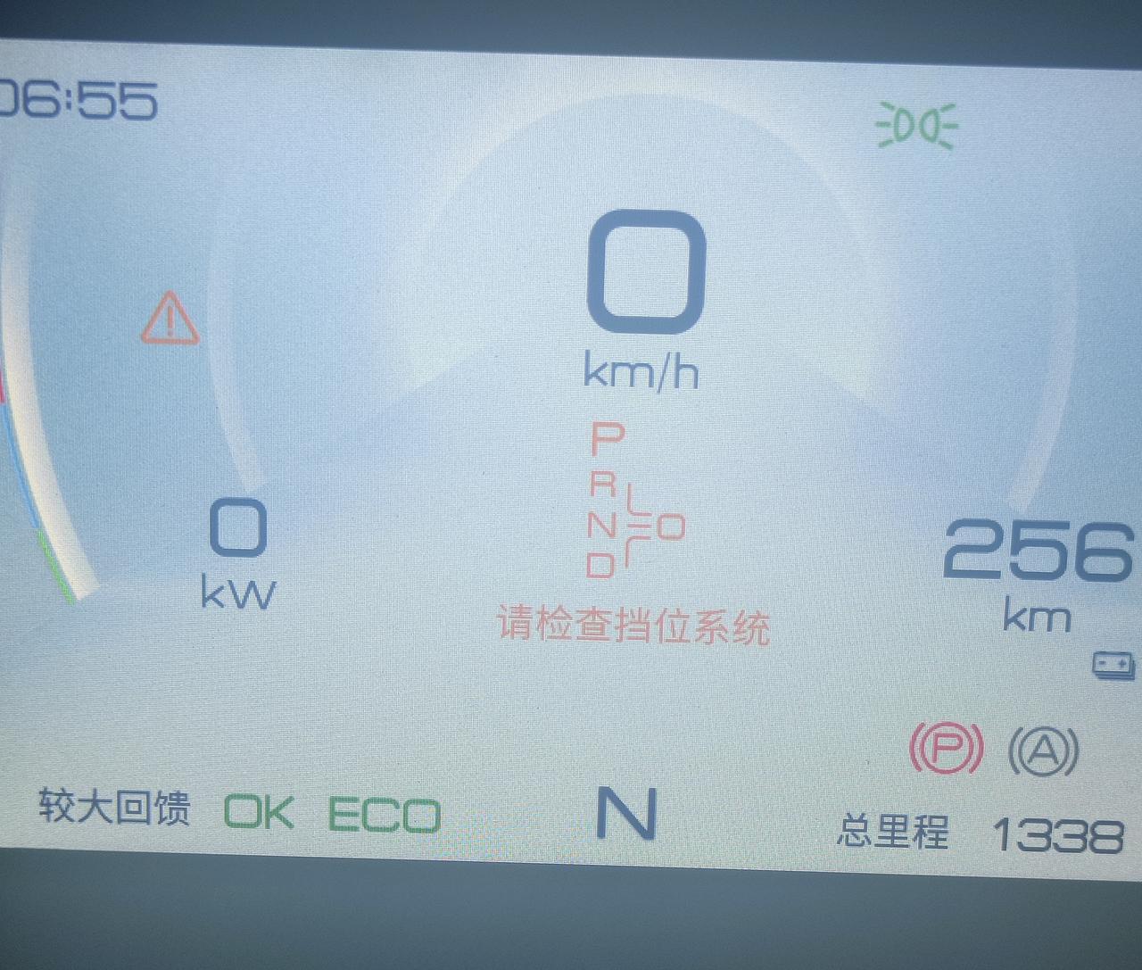 比亚迪海豚 最近刚开始启动和停车后出现这个图标，档位都是正常的，不知道是怎么回事。