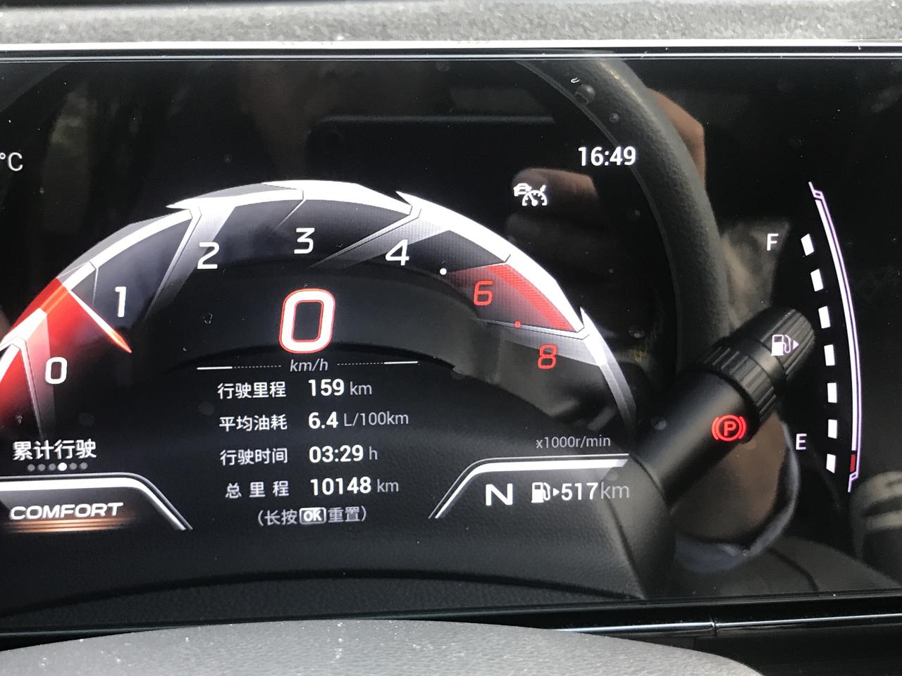 广汽传祺影豹 我每次加200块钱，前几天加了200发现油表数字和油格基本上不往下掉，开了190几公里，数字掉了十几油格掉