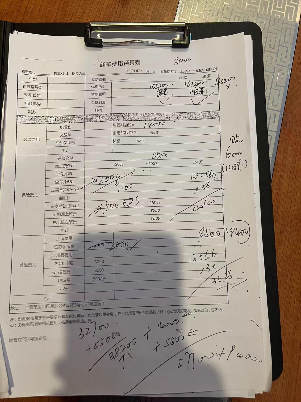 各位已经提车的大哥，帮我看看，新手小白，第一次买车，去了4s店，开的单子，星越L两驱智尊版，裸车163200,准备首付2