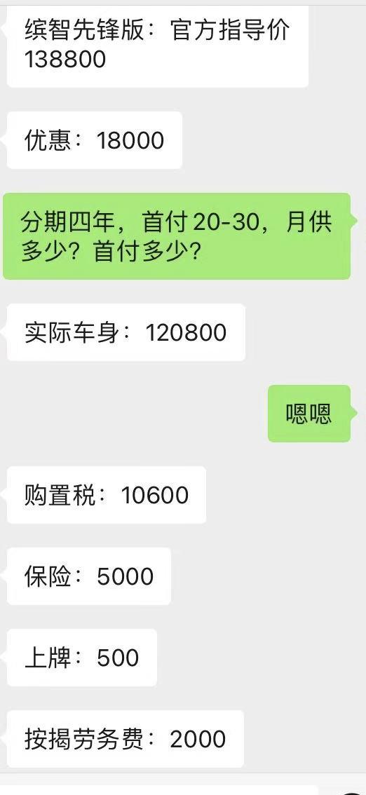 本田缤智 兄弟们，广西 先锋版这个价格怎么砍，小白求指教