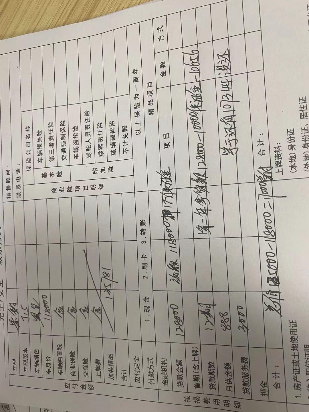 广汽传祺影豹 哥哥们看下j15做1+3方案这个报价合理吗。10000保证金+4291保险+950强险+上牌费2000。他