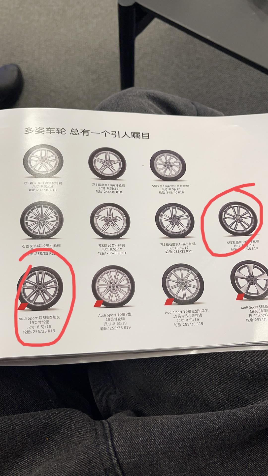 奥迪A5 A5这两个轮毂有什么区别啊