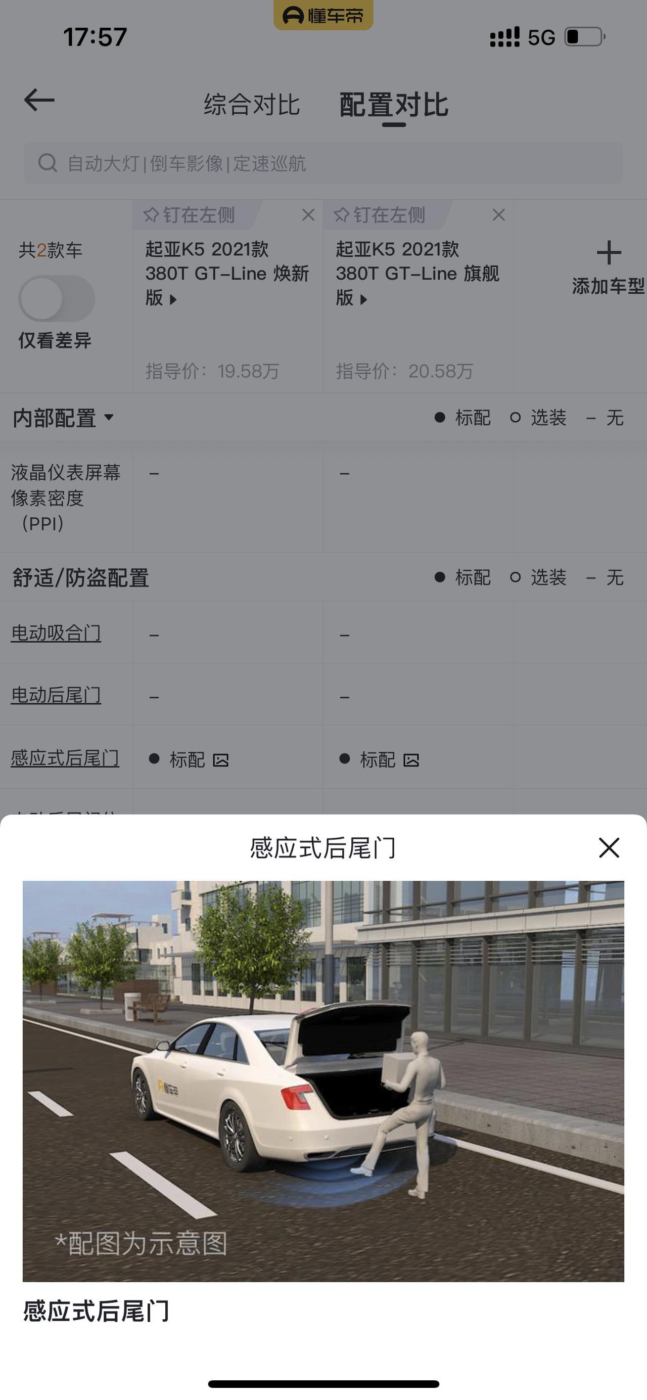 起亚K5 这个感应后尾门，脚都晃断了，怎么都没得用啊，有懂的朋友解答一下嘛