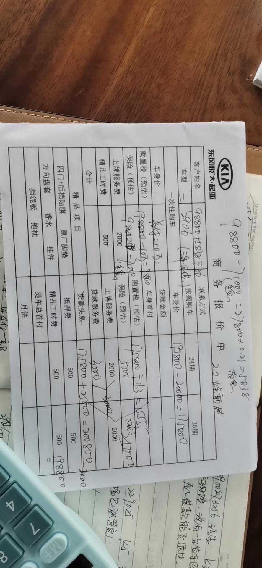起亚K5 有没福建的伙伴说说凯酷2.0焕新现在大概落地价多少这销售给我报的价也太高了，6.1号问的首付十万左右