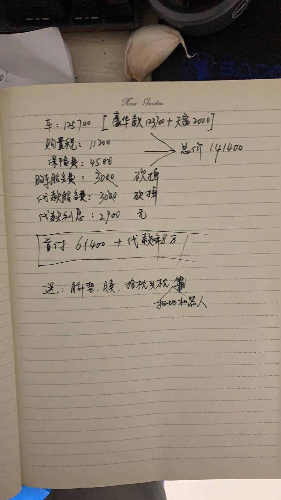吉利星瑞 砍到落地包括利息144300，还有空间吗？