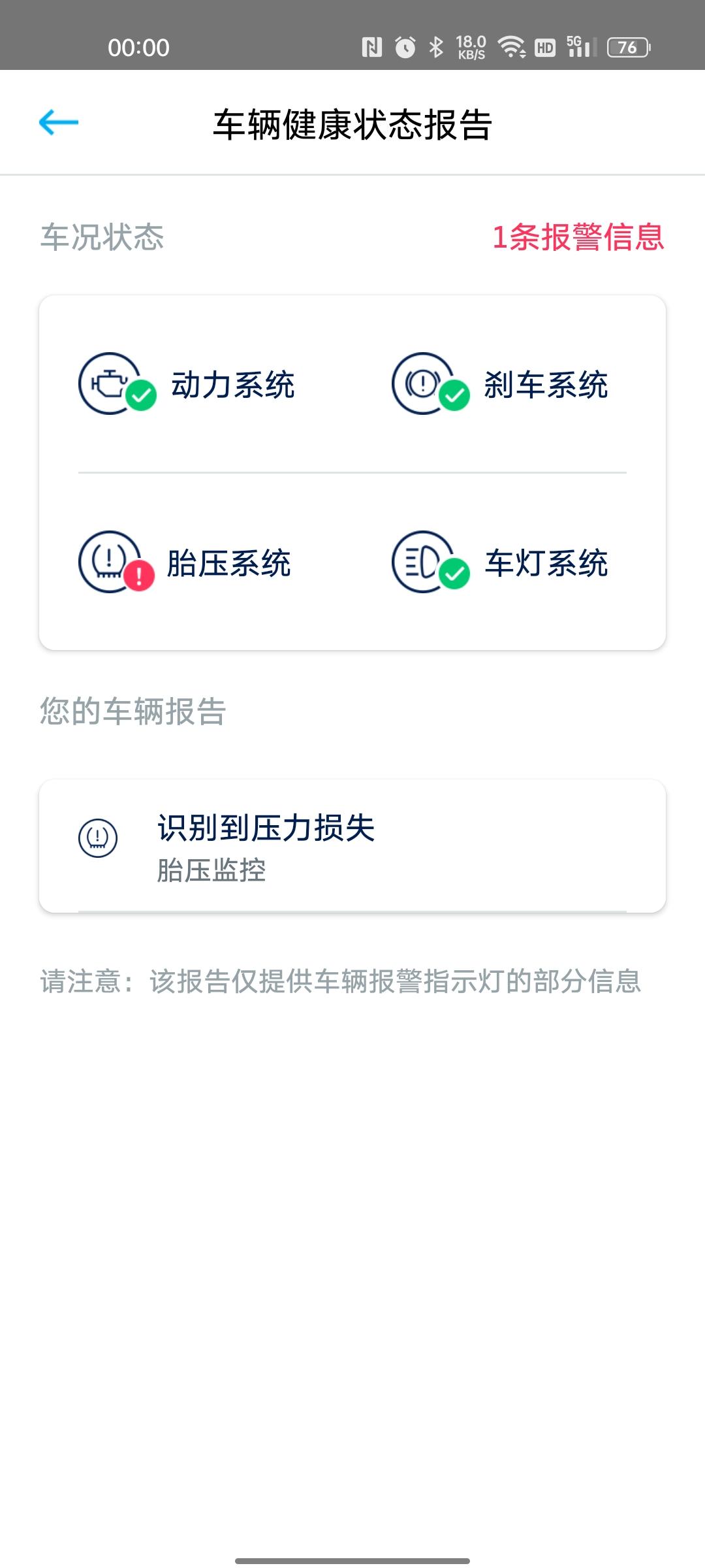 大众宝来 有遇到过胎压误报的吗,显示胎压不足但是测了测胎压正常呢,中控胎压复位后跑了两公里试了试没有再报胎压不足,大伙有