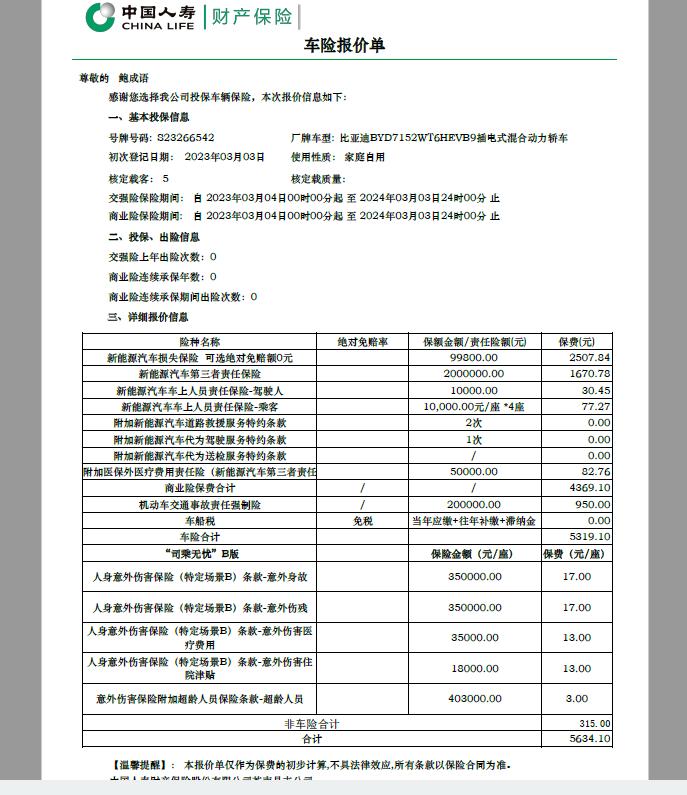 比亚迪秦PLUS DM-i 4s店保险报价5600，说让我在外面找其他公司，有低的和她说。想问一下怎么找？