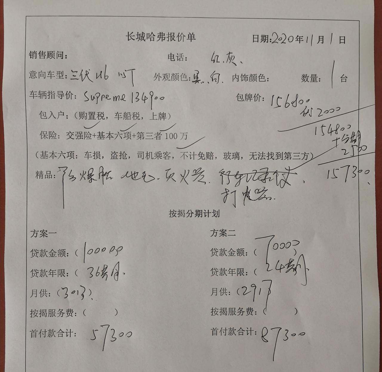 哈弗H6 哈弗h6顶配，4s给的报价是不是太贵了分期贷款手续费要收2500元