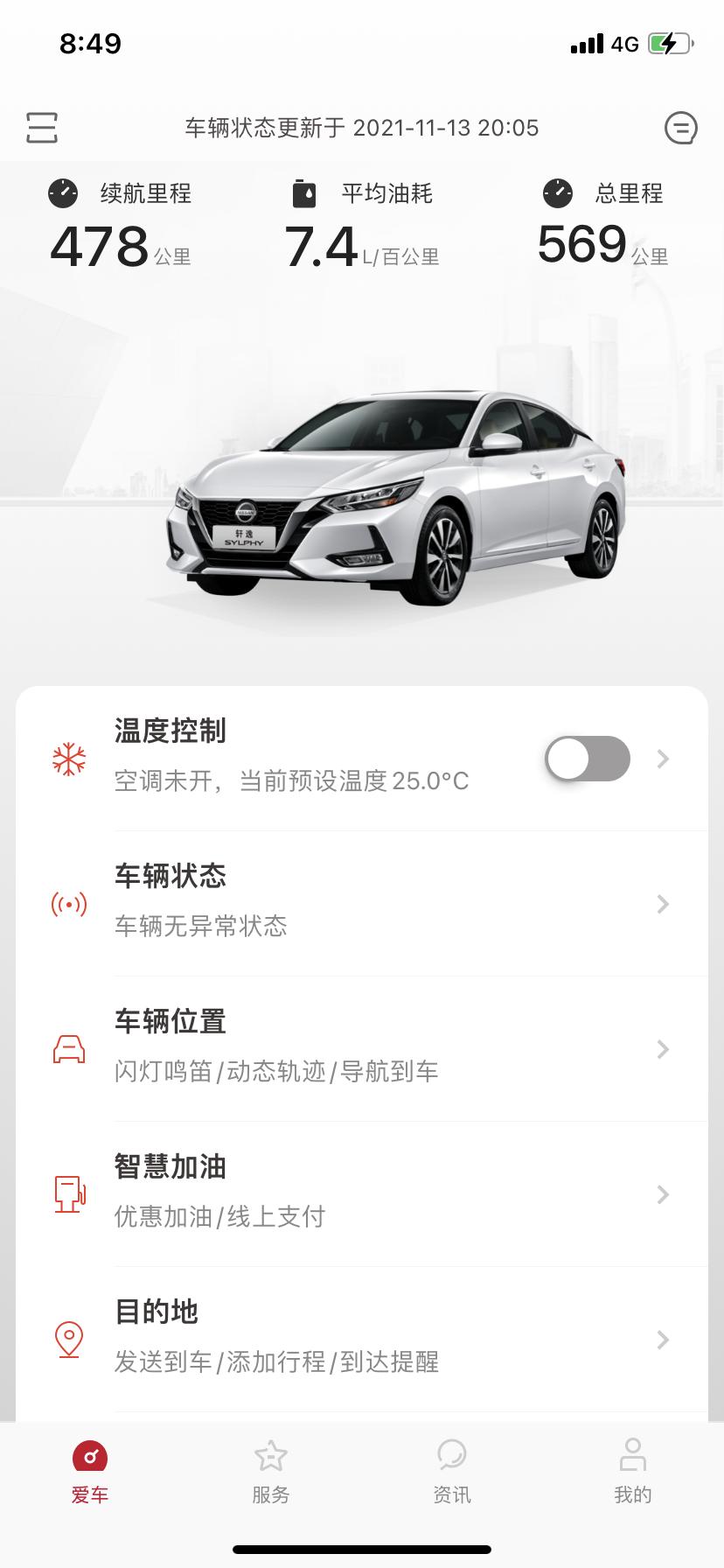 日产轩逸 新手提车开了四天的油耗