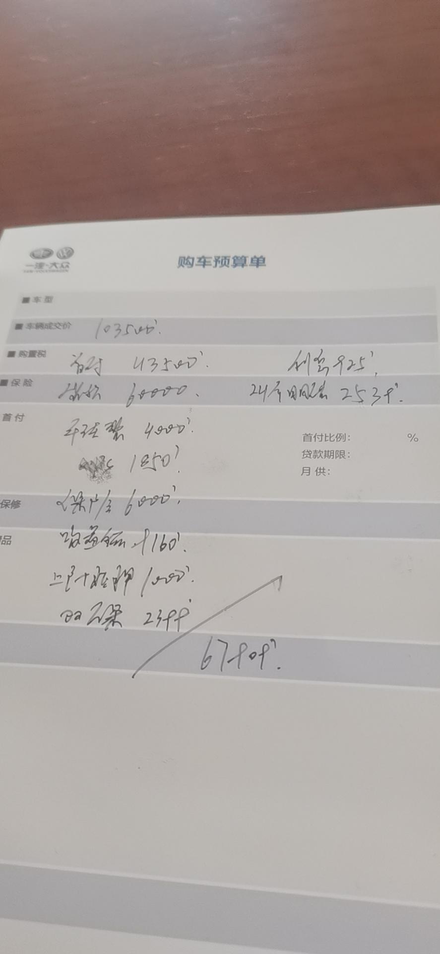 兄弟们今天去4儿子店看了看车，这个价格怎么样啊？宝来1.5L自动精英