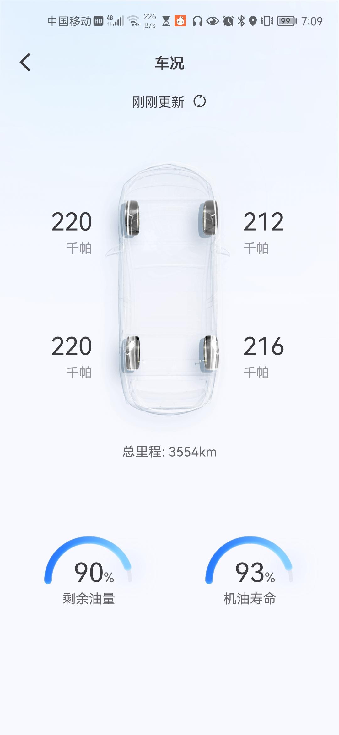 别克威朗 胎压212正常吗，能不能上高速？