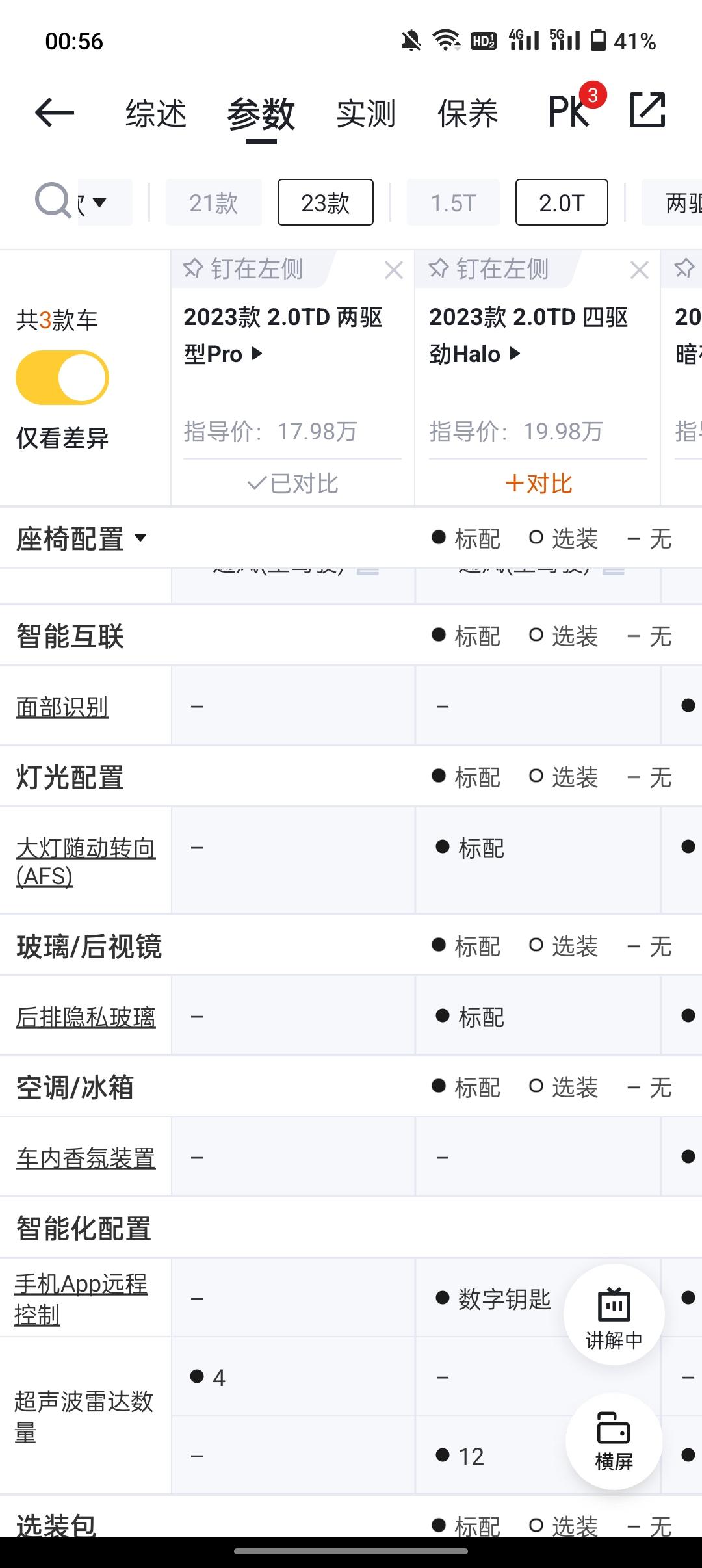 领克01 23款01的pro和halo差别就有那些啊，还是只差一个四驱系统？