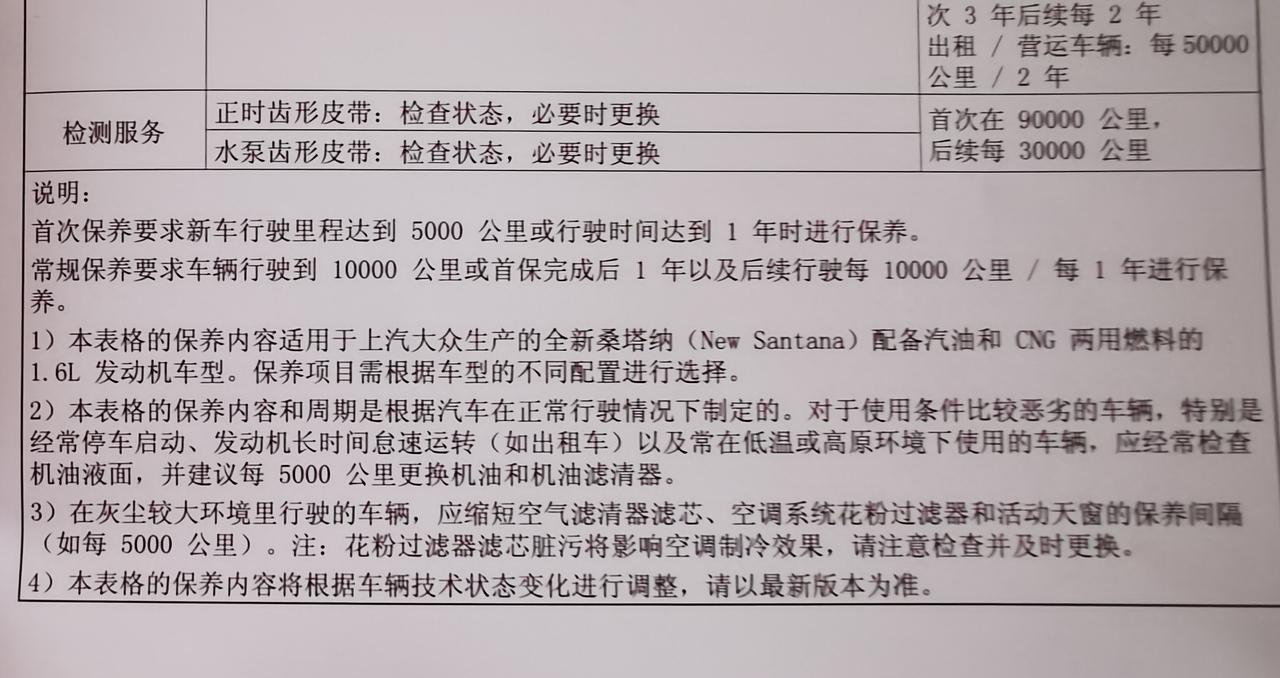 桑塔纳保养到底多久一次？随车手册写的，1万公里或一年，先到为准，路况不好缩短时间。而4S店和销售都说5000公里或半年，