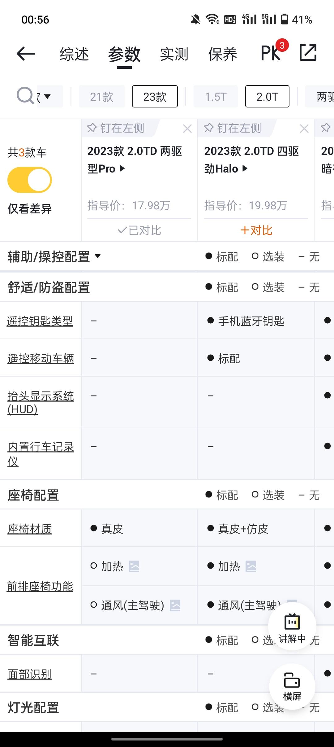 领克01 23款01的pro和halo差别就有那些啊，还是只差一个四驱系统？